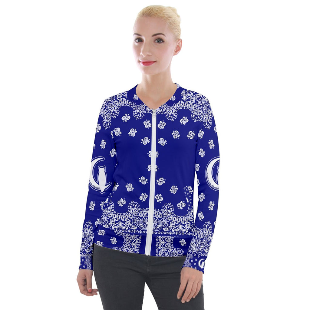 BANDANA Cs'UP Velvet Zip Up Jacket