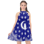 Bandana Cs'up Halter Neckline Chiffon Dress