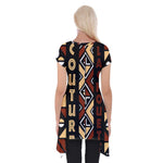 Bologan  Short Sleeve Side Drop Tunic
