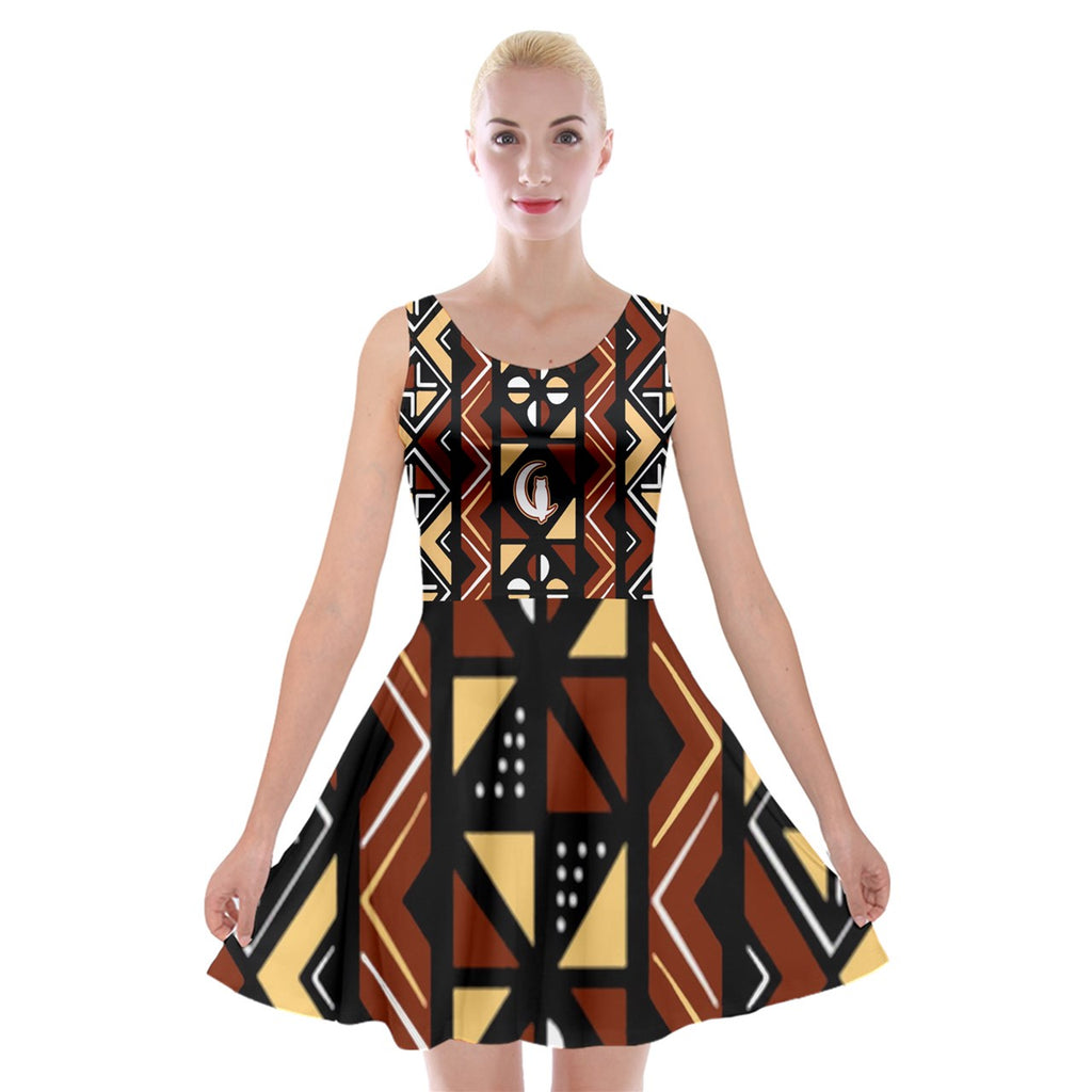 Bologan Velvet Skater Dress