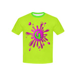 SPLASH OUT FLUO Kids' T-Shirt with Solid Color Neck