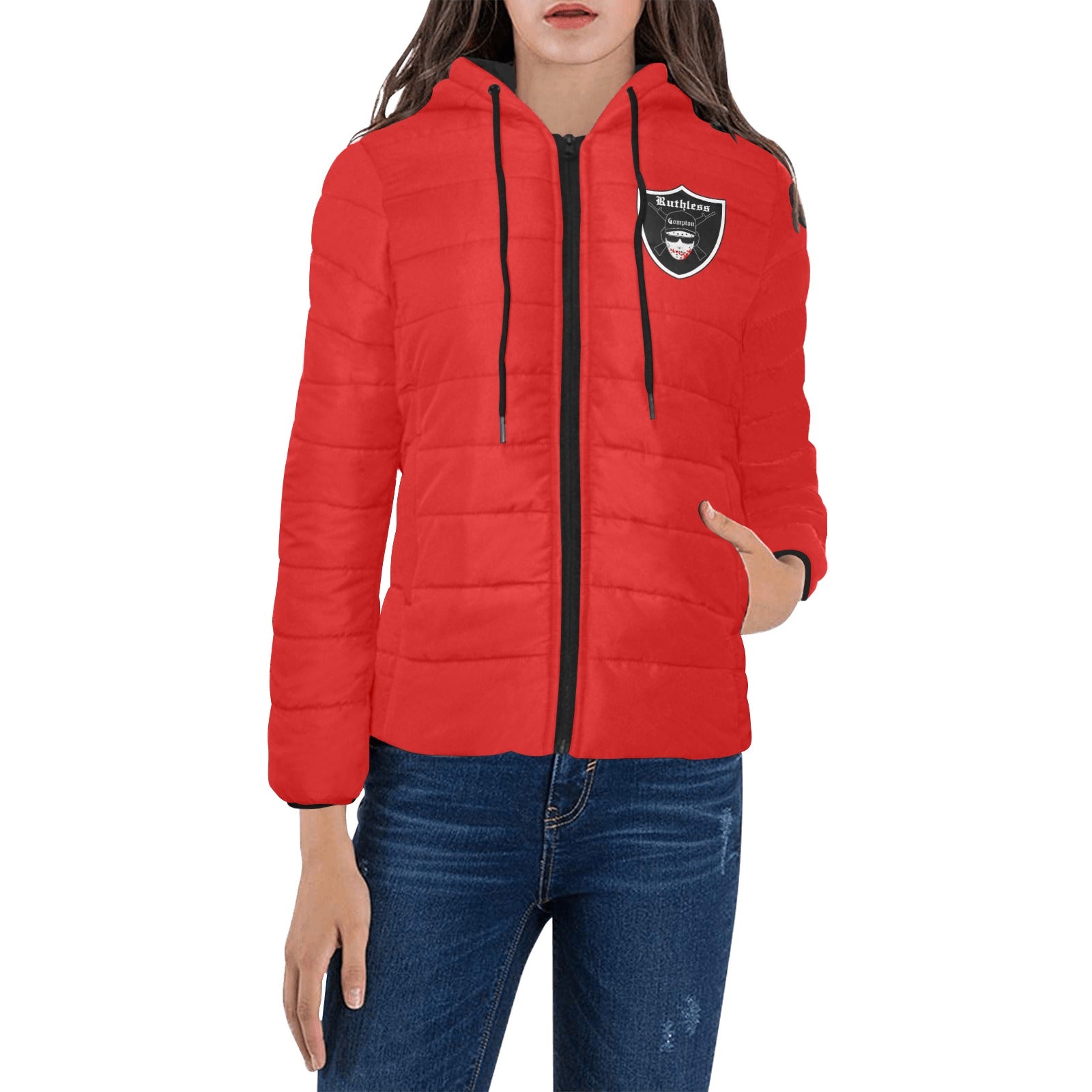 EAZY-E RUTHLESS Women's Padded Hooded Jacket