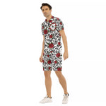RED ROSES Men's Short Sleeve Shirt Sets