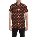 EXCELLENCE BRDXGLD Men's All Over Print Short Sleeve Shirt