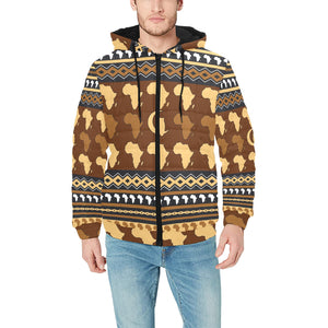 AFRIKAN ORNEMENT PADDED HOODIE JACKET