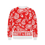 BANDANA PAISLEY Men's Rib Cuff Crew Neck Sweatshirt