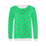 EXCELLENCE TRQGLD Women's Rib Cuff Crew Neck Sweatshirt (Model H34)