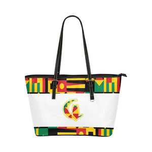 KENTE BUTAN Leather Tote Bag/Large