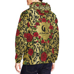 RED ROSES GOLD All Over Print Hoodie for Men