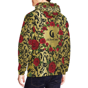 RED ROSES GOLD All Over Print Hoodie for Men