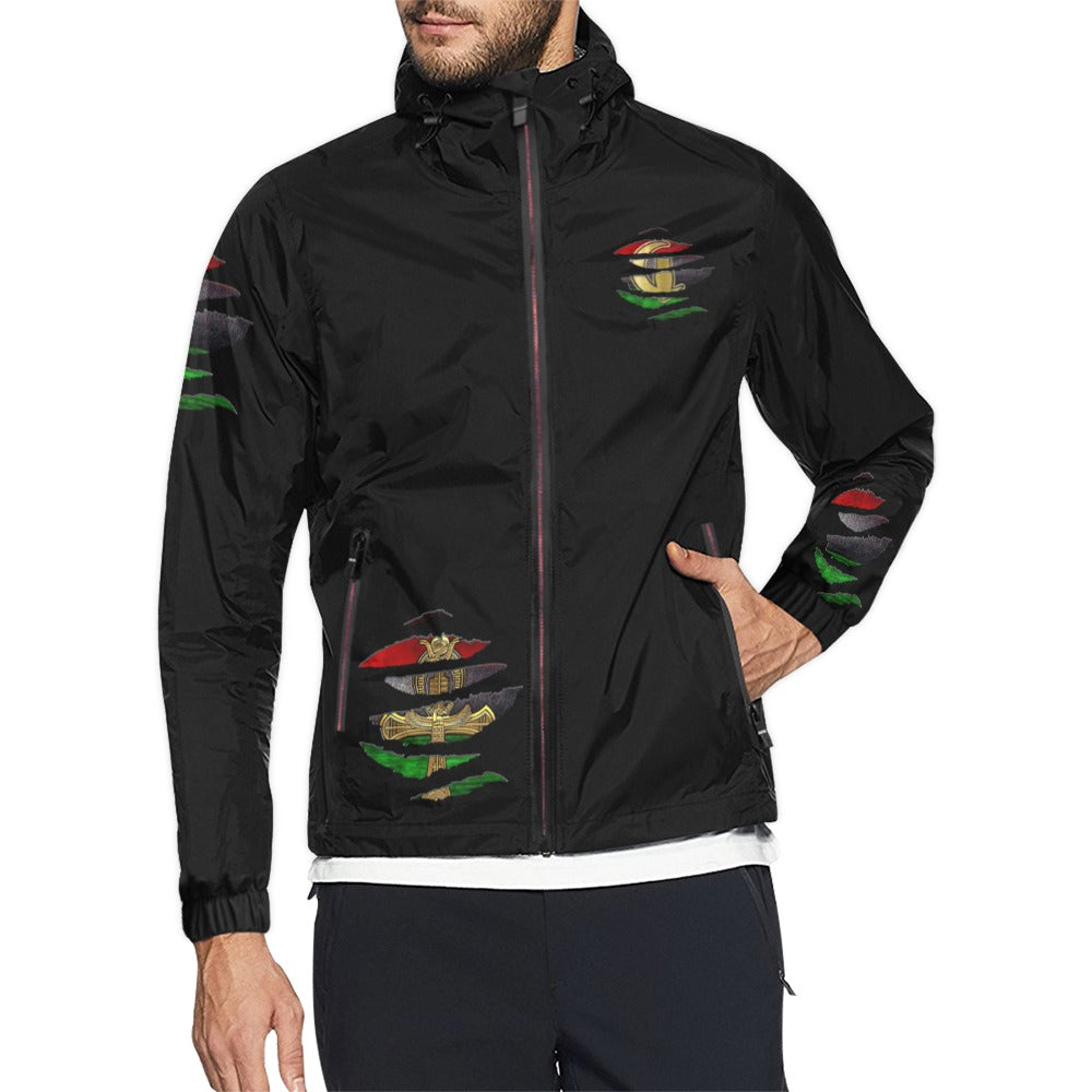 RBG ANKH RIPPED Unisex Windbreaker