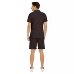 HIEROGLYPH RED Men's Short Sleeve Shirt Sets