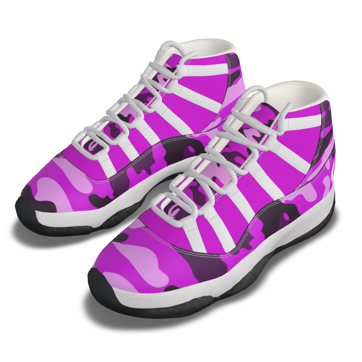 CAMOUFLAGE GRAPES Men's High Top Basketball Shoes