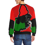 BLACC PANTHER RED Men's Rib Cuff Crew Neck Sweatshirt