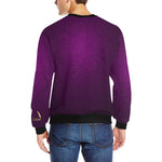 LUXURY GANG GRAPE Men's Rib Cuff Crew Neck Sweatshirt