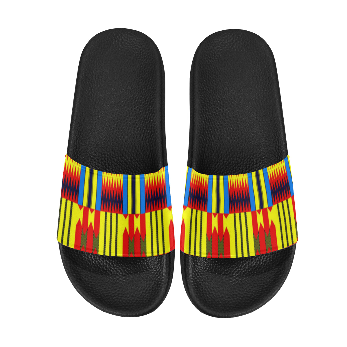 KENTE BLUE Men's Slide Sandals