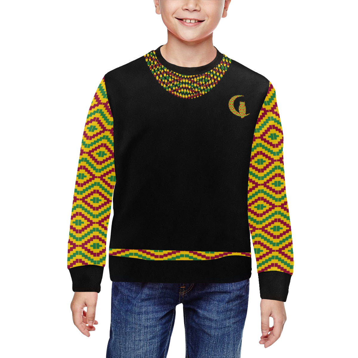 FRACTAL FARI All Over Print Crewneck Sweatshirt for Kids (Model H29)