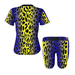 JAGUAR BLUE Women's Short Yoga Set