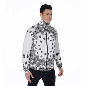 BANDANA WHT Stand Collar Jacket