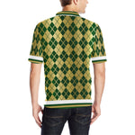 ARLEQUIN GREEN Men's All Over Print Polo Shirt