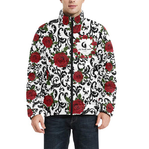 RED ROSES Men's Stand Collar Padded Jacket