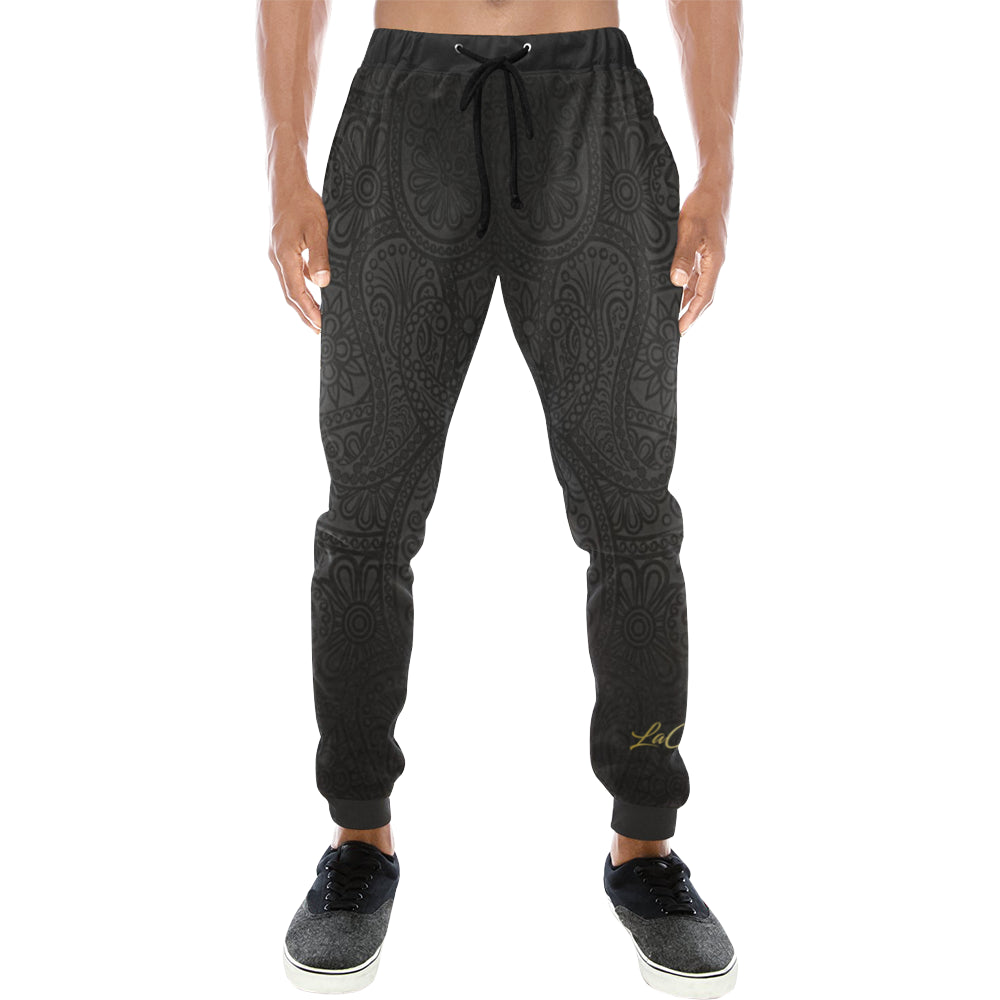 LUXURY GANG BLACC Men's All Over Print Sweatpants (Model L11)