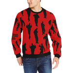 B-WALK Men's Rib Cuff Crew Neck Sweatshirt