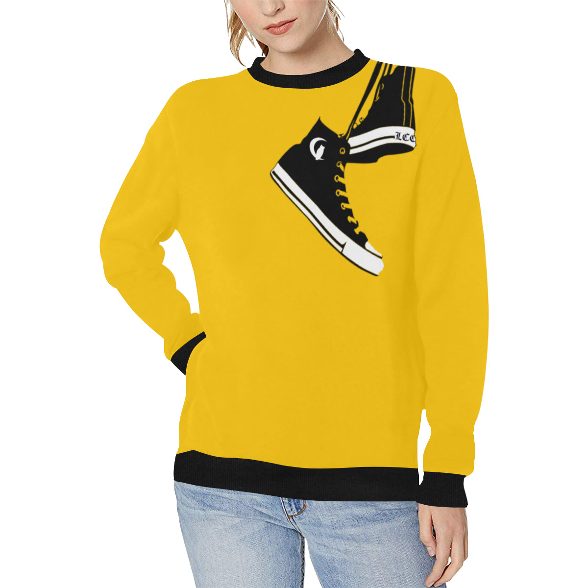 LCC CHUCC T Women's Rib Cuff Crew Neck Sweatshirt