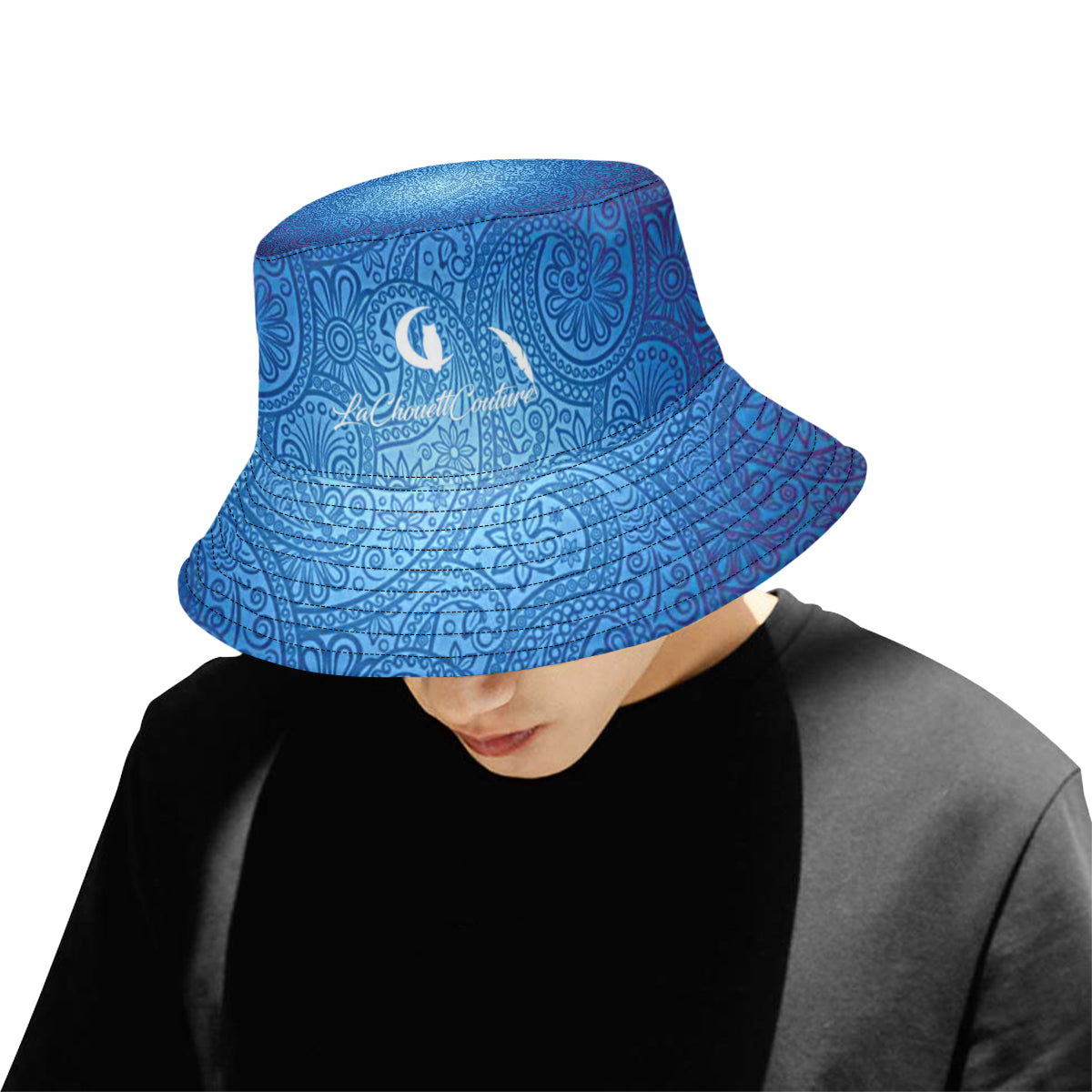 LUXURY GANG Cs'UP All Over Print Bucket Hat for Men