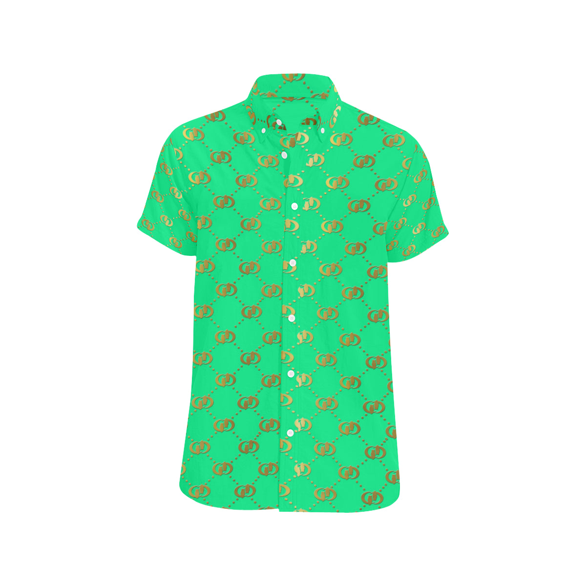 EXCELLENCE TRQGLD Men's All Over Print Short Sleeve Shirt