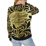 GORGIOUS LEAF GBLCC Women's Rib Cuff Crew Neck Sweatshirt (Model H34)