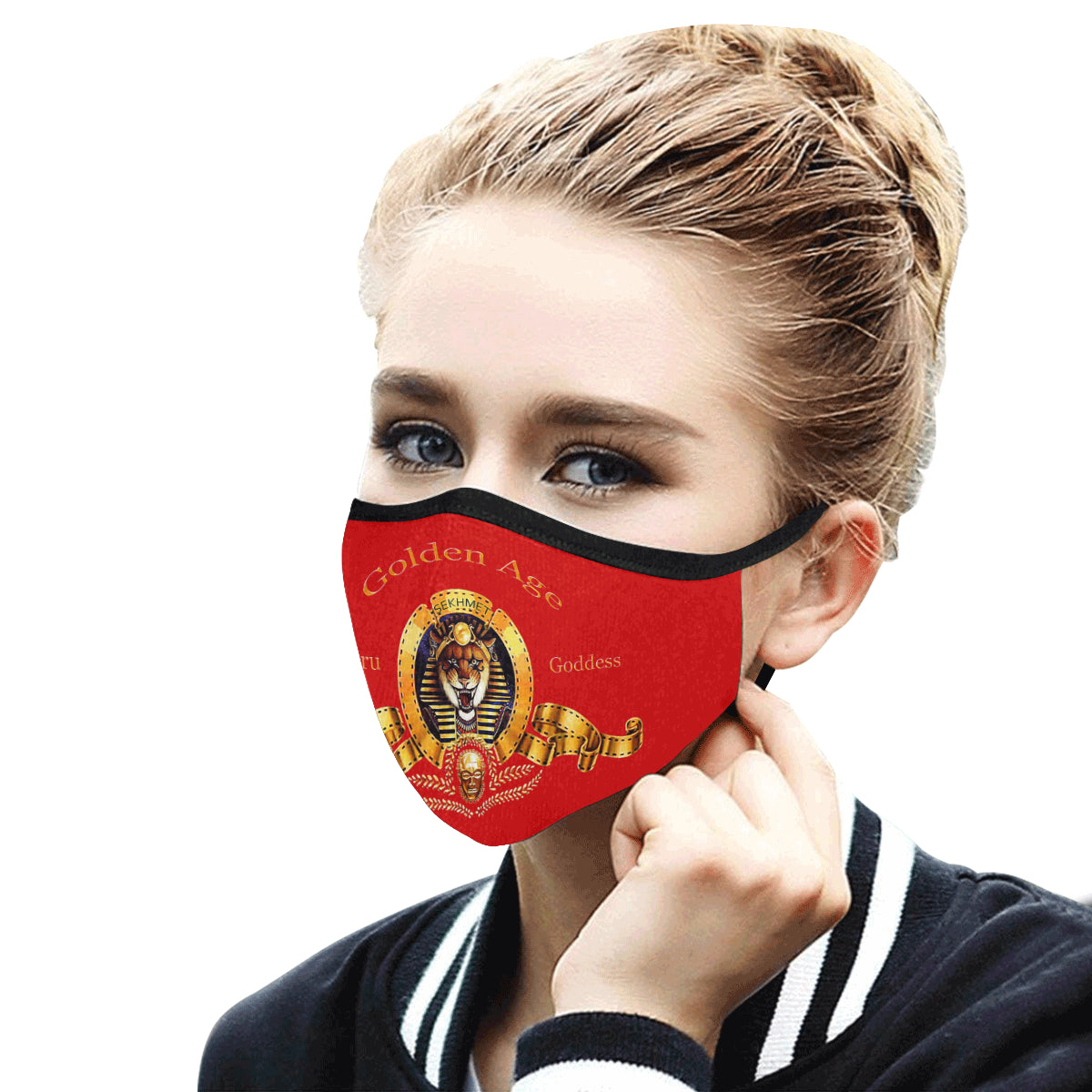 SEKHMET GODDESS RED Mouth Mask in One Piece (2 Filters Included)