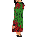 BANDANA RBG All Over Print Hoodie Mini Dress