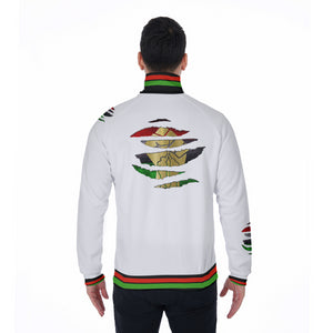 RBG ANKH W RIPPED Stand Collar Jacket