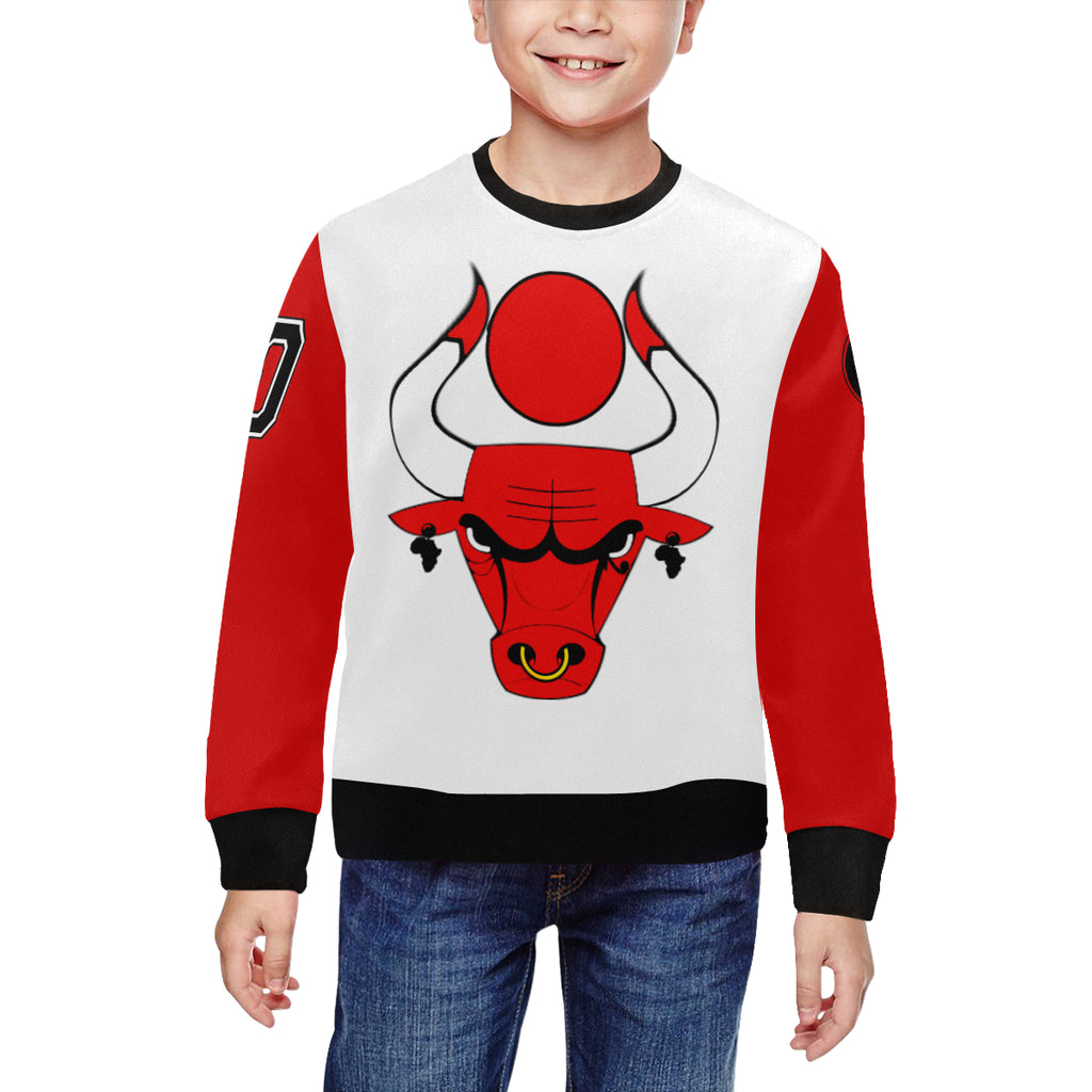 HATHOR BULLS RW All Over Print Crewneck Sweatshirt for Kids