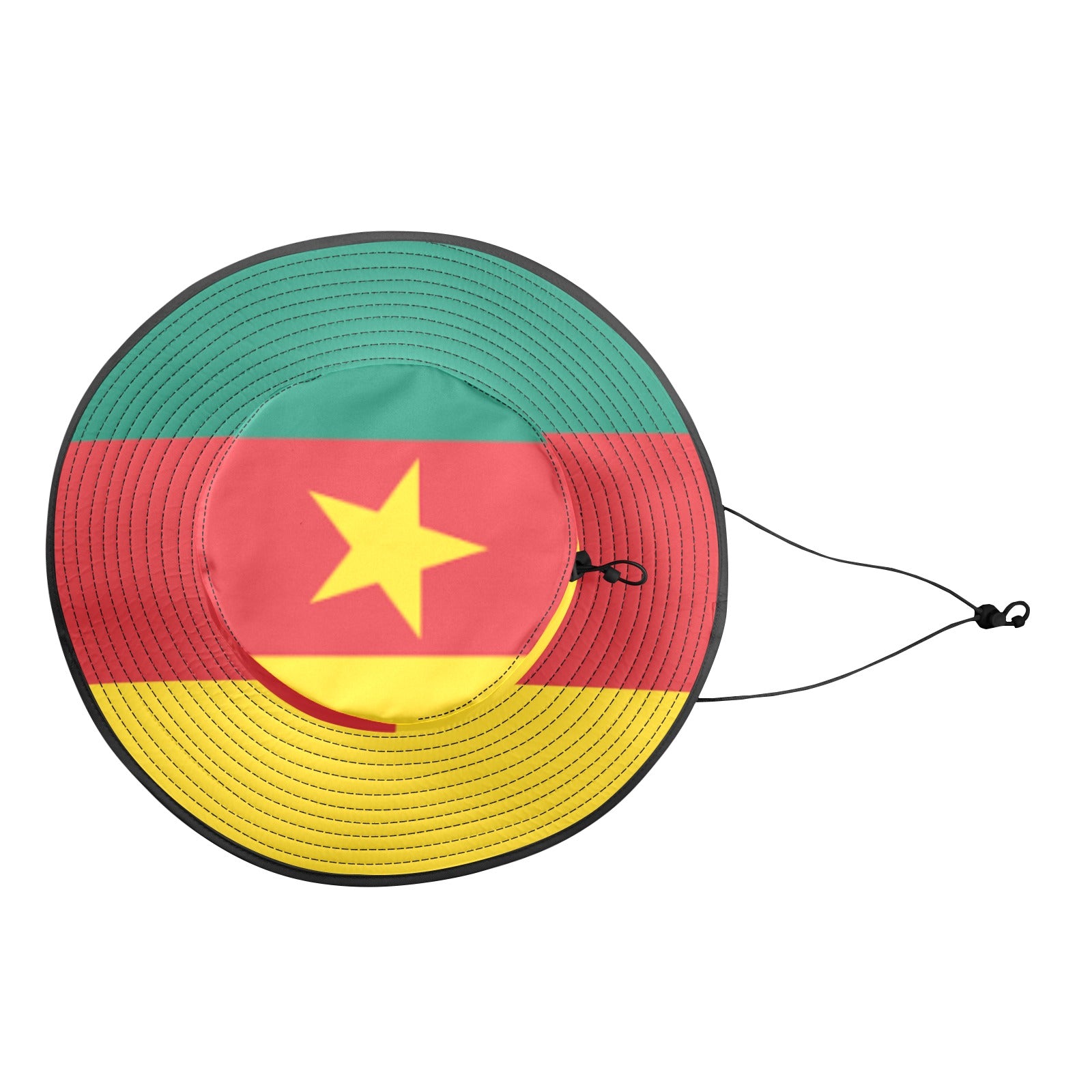 CAMEROUN FLAG Wide Brim Bucket Hat