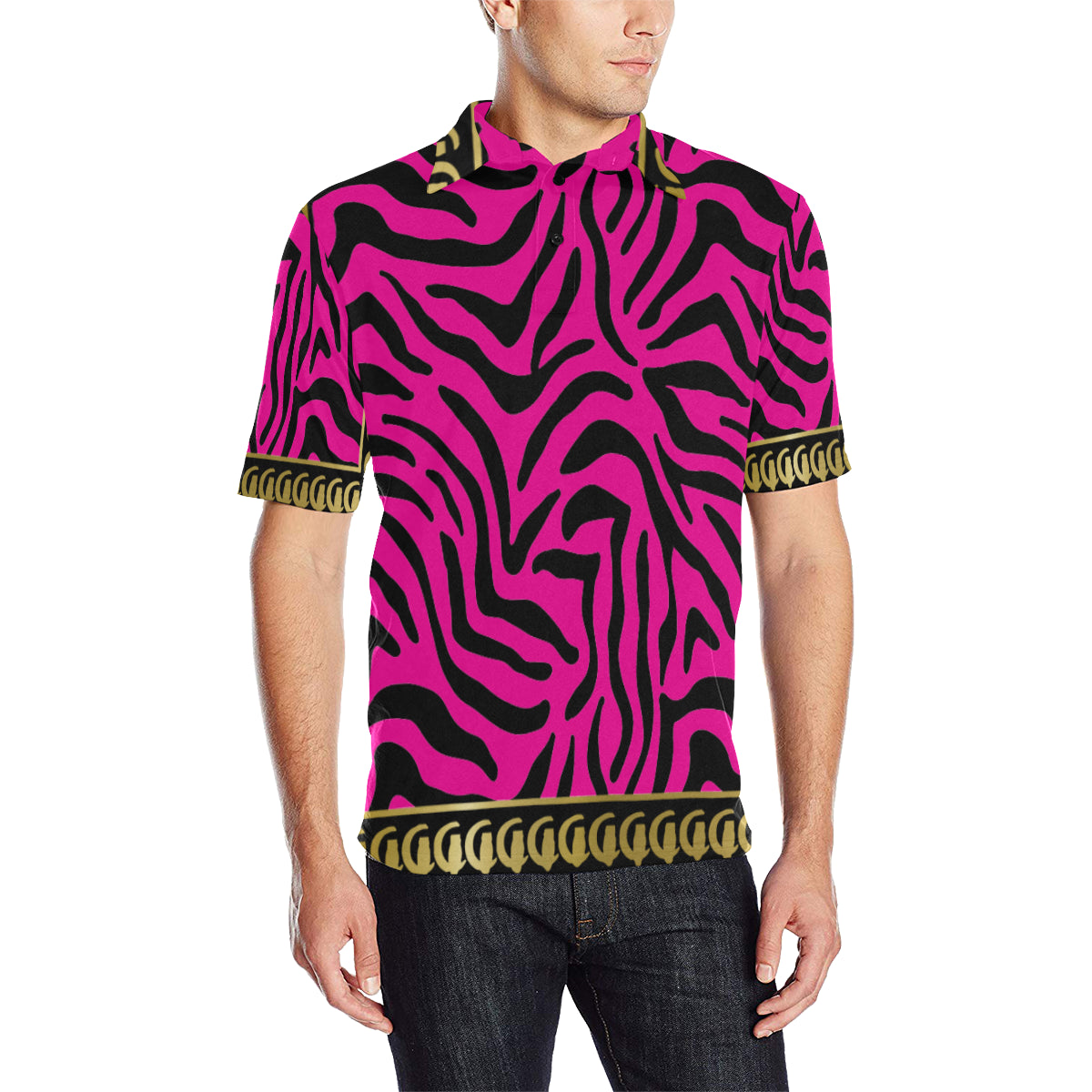 PRIVILEGE Men's All Over Print Polo Shirt