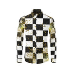 CHEST IN GOLD Men's All Over Print Casual Dress Shirt