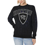 HOTEP EYES Women's Rib Cuff Crew Neck Sweatshirt (Model H34)
