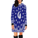 BANDANA Cs`UP All Over Print Hoodie Mini Dress