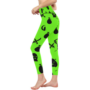 DRILLIN FLUO All Over Print High-Waisted Leggings