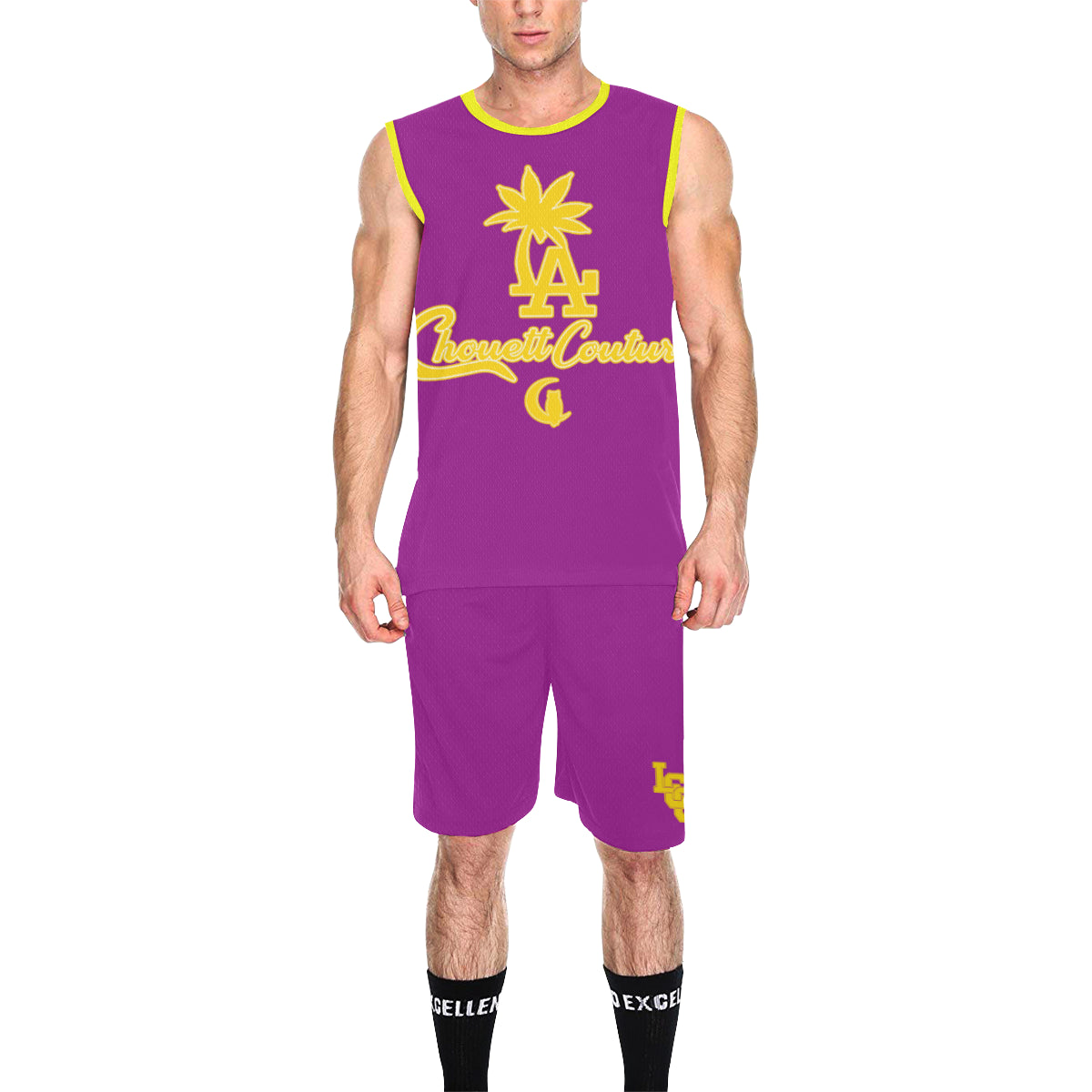LACHOUETTFORNIA L.A All Over Print Basketball Uniform