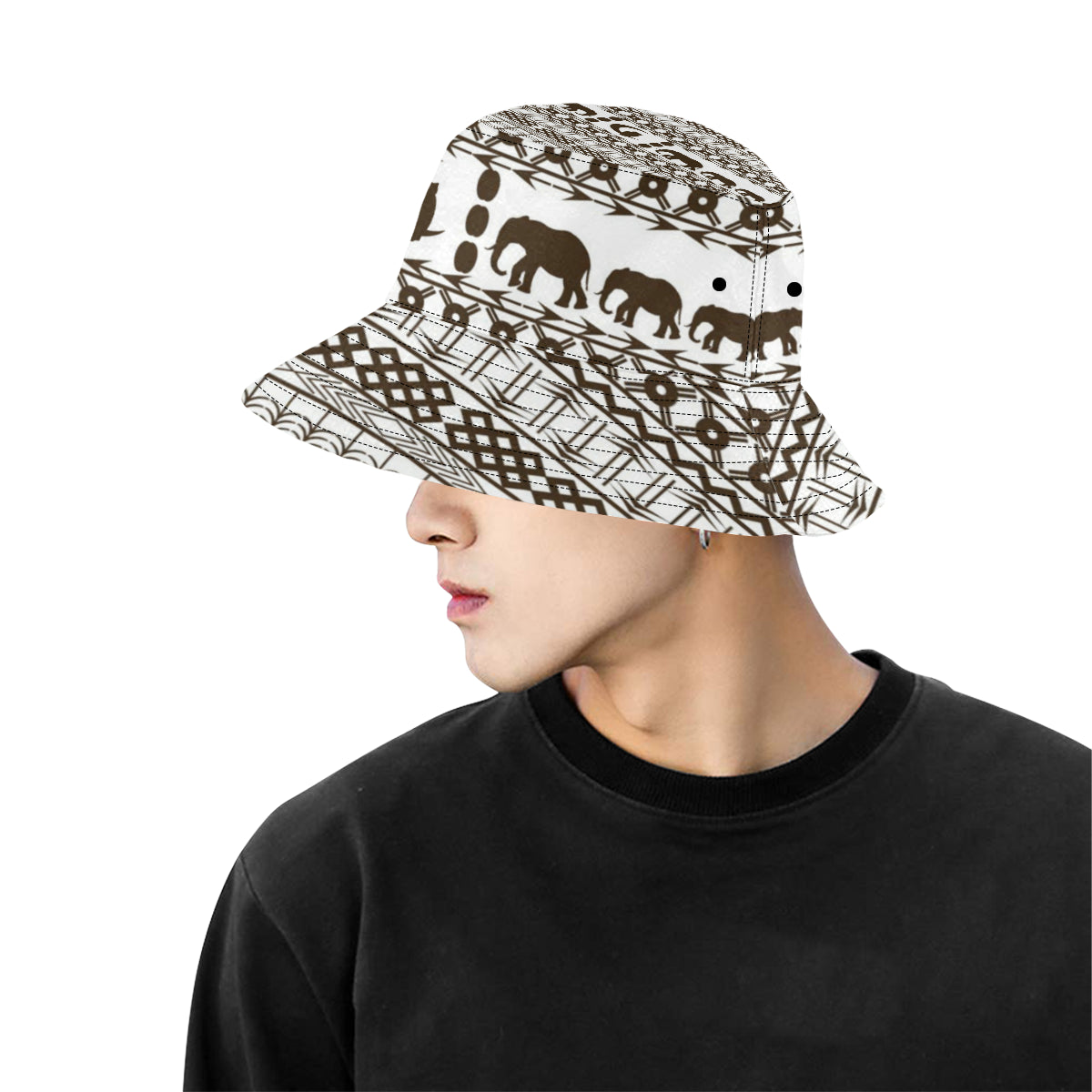 ELEPHANT ORNEMENT All Over Print Bucket Hat for Men