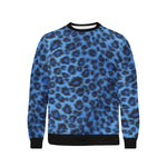 BLUE TIGER SKIN Men's Rib Cuff Crew Neck Sweatshirt