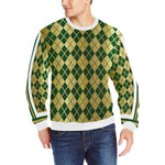 ARLEQUIN GREEN Men's Rib Cuff Crew Neck Sweatshirt