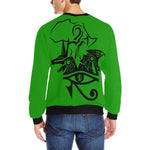 ANUBIS AND HERU GRN Men's Rib Cuff Crew Neck Sweatshirt