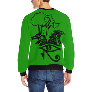 ANUBIS AND HERU GRN Men's Rib Cuff Crew Neck Sweatshirt