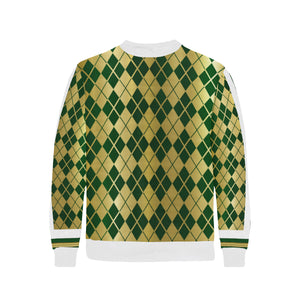 ARLEQUIN GREEN Men's Rib Cuff Crew Neck Sweatshirt