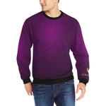 LUXURY GANG GRAPE Men's Rib Cuff Crew Neck Sweatshirt