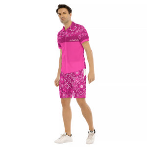 BANDANA PINKISH Men's Short Sleeve Shirt Sets